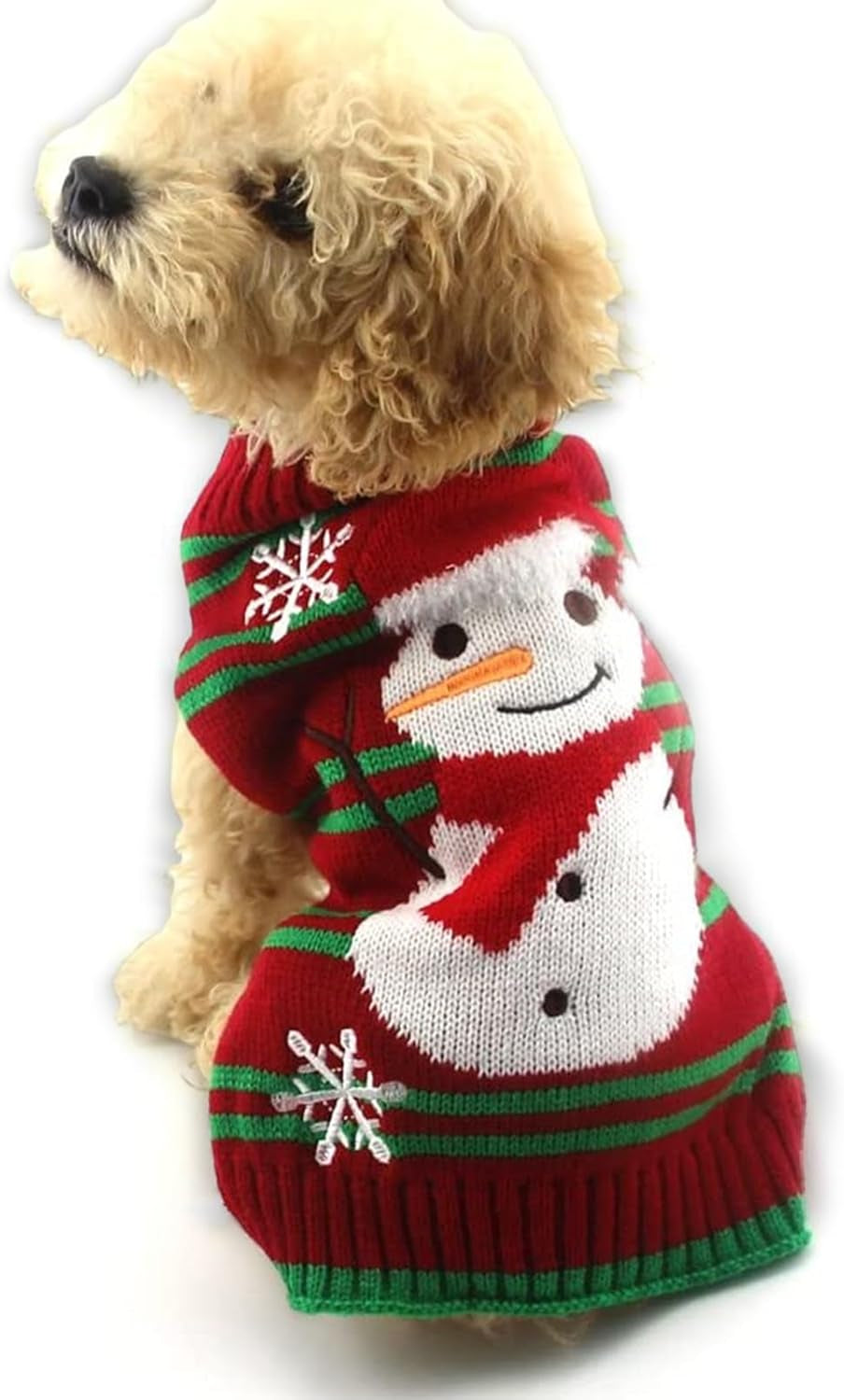 Dog Ugly Christmas Sweater Xmas Sweater Dog Christmas Snowman Sweater Cat Ugly Christmas Sweater for Cat Dog(Snowman, S)