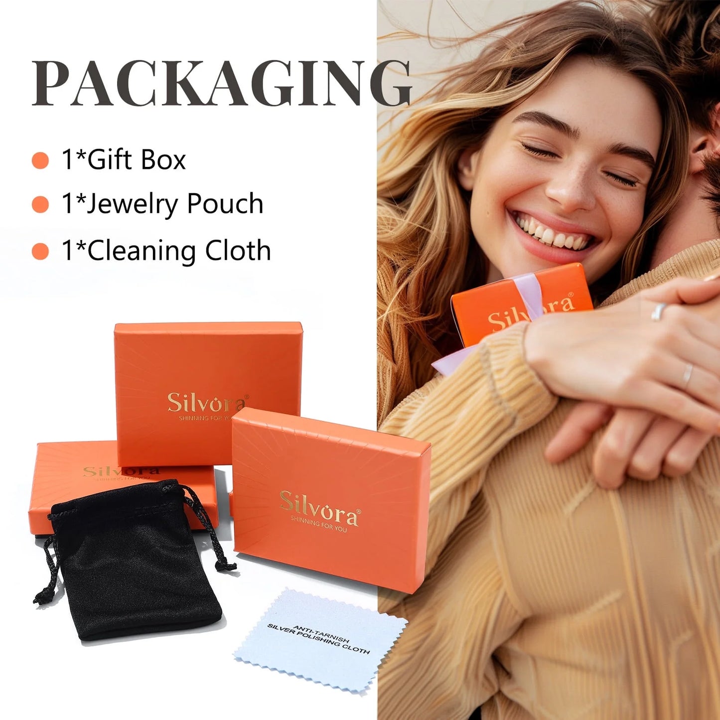 Dainty Cubic Zirconia Necklace for Women Heart Shape Pendant Sterling Silver Jewelry Gifts, Rose Golden