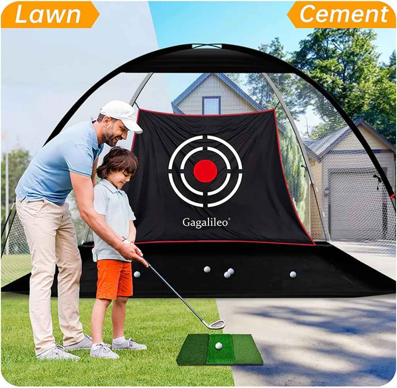 Golf Net,Golf Net Backyard Driving,Golf Driving Range,Golf Set Net,Heavy Duty Dome Golf Practice Net,Golf Practice Hitting Net,Quick Setup with Target Cloth and Carry Bag(Style Optional)